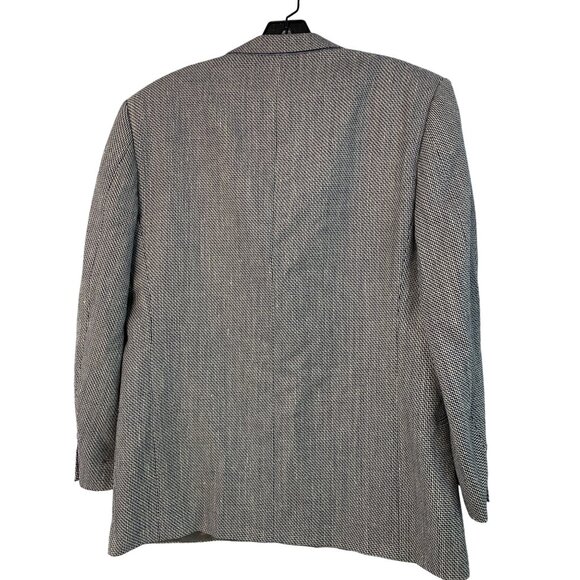 VTG 80s Valentino Uomo Men's Wool/Silk Blazer Jacket Check Italy Size 41S 7436 - Picture 5 of 9